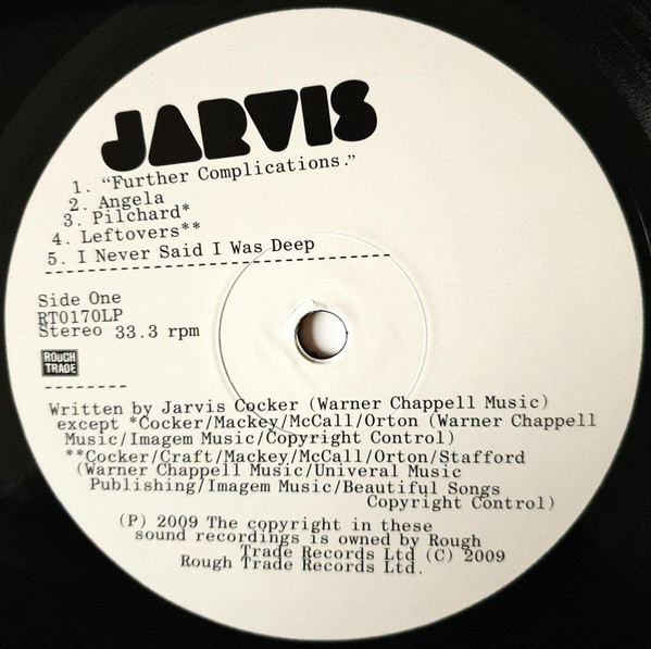 Jarvis Cocker - Further Complications | Rough Trade (RT0170LP) - 3