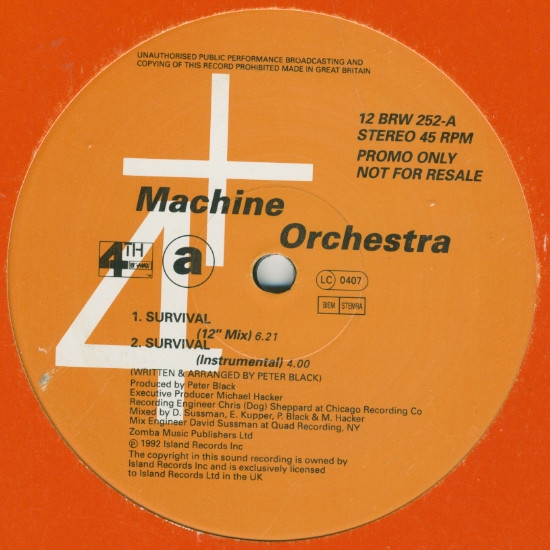 Machine Orchestra - Survival | 4th & Broadway (12 BRW 252) - main Machine Orchestra - Survival | 4th & Broadway (12 BRW 252) - main