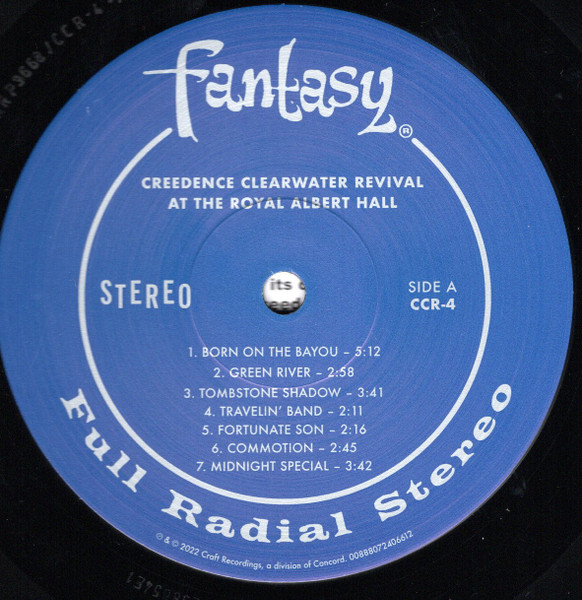 Creedence Clearwater Revival - At The Royal Albert Hall (April 14, 1970) | Fantasy (CCR-4) - 3