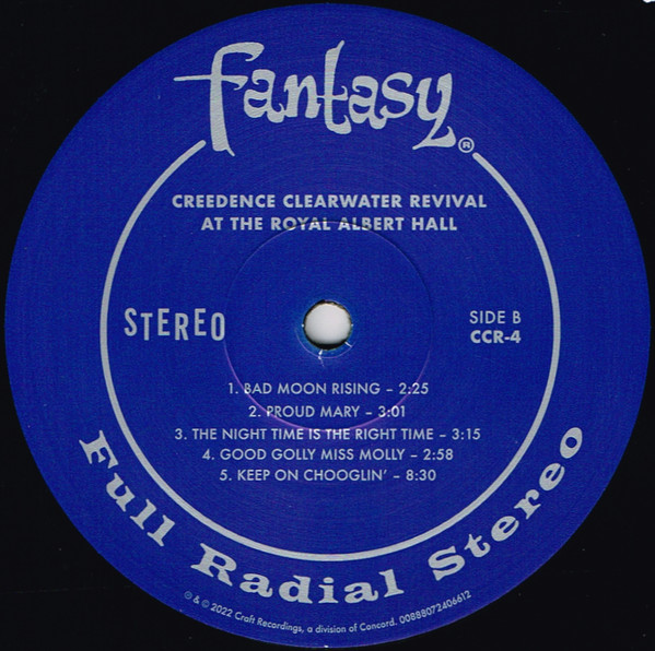 Creedence Clearwater Revival - At The Royal Albert Hall (April 14, 1970) | Fantasy (CCR-4) - 4