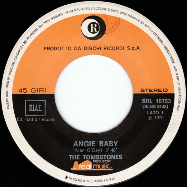 I Tombstones - Angie Baby | Ricordi (SRL 10753) - 3