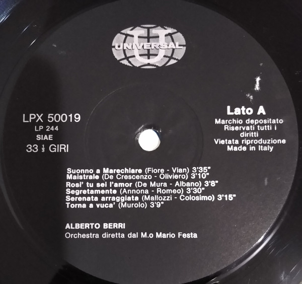Alberto Berri - Alberto Berri | Universal (LPX 50019) - 3 Alberto Berri - Alberto Berri | Universal (LPX 50019) - 3