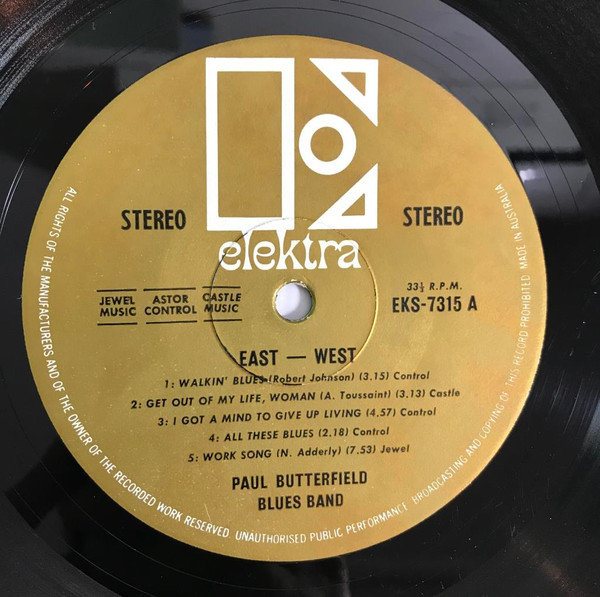 The Paul Butterfield Blues Band - East-West | Elektra (EKS-7315) - 3 The Paul Butterfield Blues Band - East-West | Elektra (EKS-7315) - 3