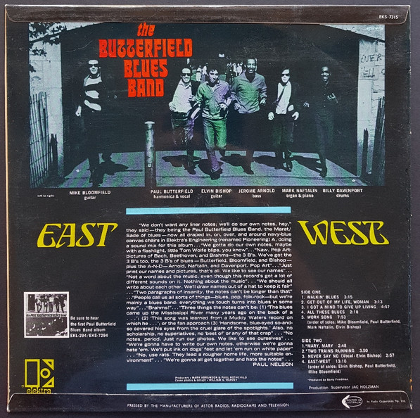 The Paul Butterfield Blues Band - East-West | Elektra (EKS-7315) - 2 The Paul Butterfield Blues Band - East-West | Elektra (EKS-7315) - 2