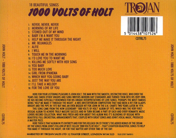 John Holt - 1000 Volts Of Holt | Trojan Records (CDTRL75) - 2 John Holt - 1000 Volts Of Holt | Trojan Records (CDTRL75) - 2