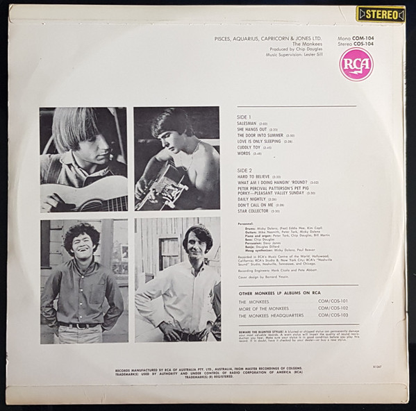 The Monkees - Pisces, Aquarius, Capricorn & Jones Ltd. | RCA (COS-104) - 2 The Monkees - Pisces, Aquarius, Capricorn & Jones Ltd. | RCA (COS-104) - 2