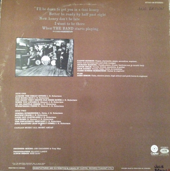 The Band - The Band | Capitol Records (STAO-132) - 4 The Band - The Band | Capitol Records (STAO-132) - 4