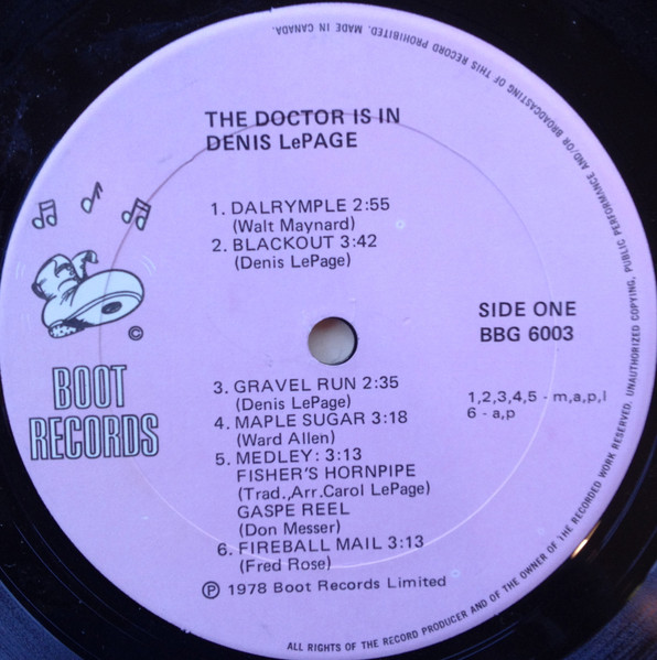 Denis LePage - The Doctor Is In | Boot Records (BBG 6003) - 3 Denis LePage - The Doctor Is In | Boot Records (BBG 6003) - 3