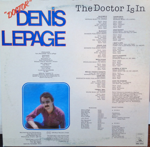 Denis LePage - The Doctor Is In | Boot Records (BBG 6003) - 2 Denis LePage - The Doctor Is In | Boot Records (BBG 6003) - 2