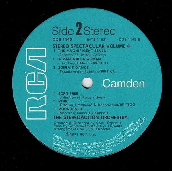 The Stereo Action Orchestra - Stereo Spectacular Volume 4 | RCA Camden (CDS 1149) - 4