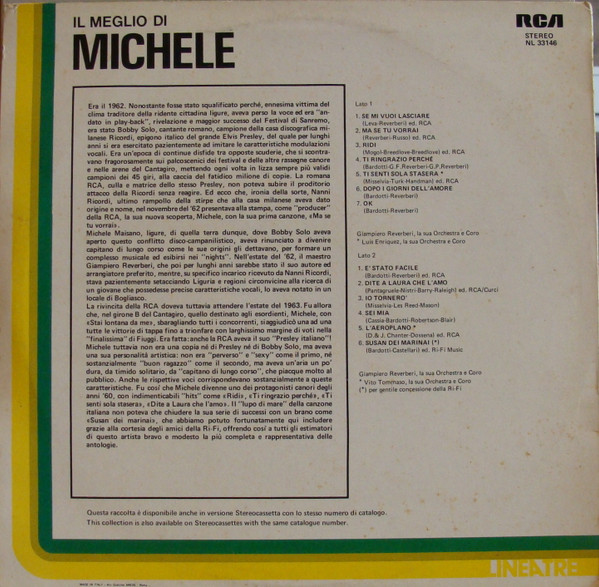 Michele - Il Meglio Di Michele | RCA (NL 33146) - 2 Michele - Il Meglio Di Michele | RCA (NL 33146) - 2