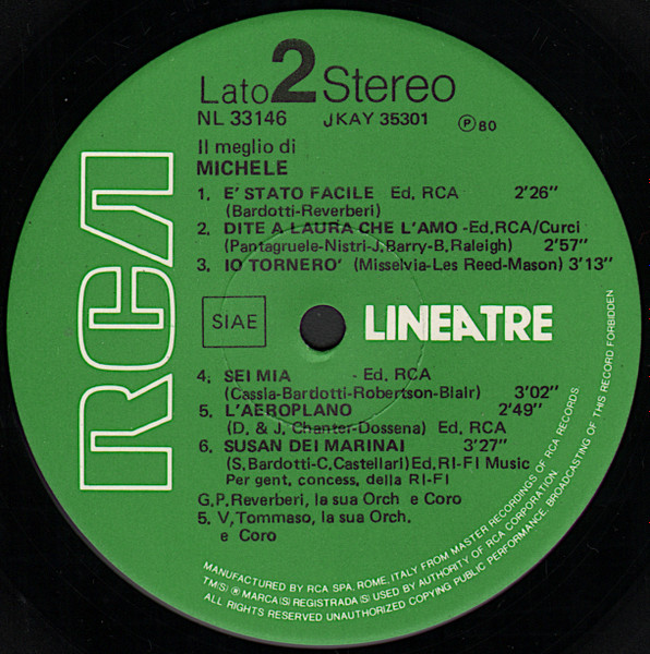 Michele - Il Meglio Di Michele | RCA (NL 33146) - 4 Michele - Il Meglio Di Michele | RCA (NL 33146) - 4