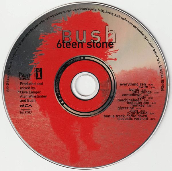 Bush - Sixteen Stone | Trauma Records (IND 90000) - 3 Bush - Sixteen Stone | Trauma Records (IND 90000) - 3