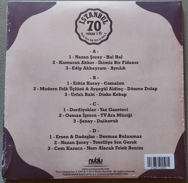 Various - İstanbul 70: Psych, Disco, Folk Edits By Barış K - Volume I-VI | Nublu Records (NUB050) - 2
