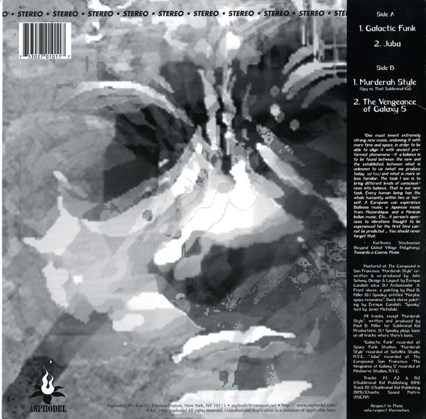 DJ Spooky - Galactic Funk | Asphodel (Asphodel 101) - 2