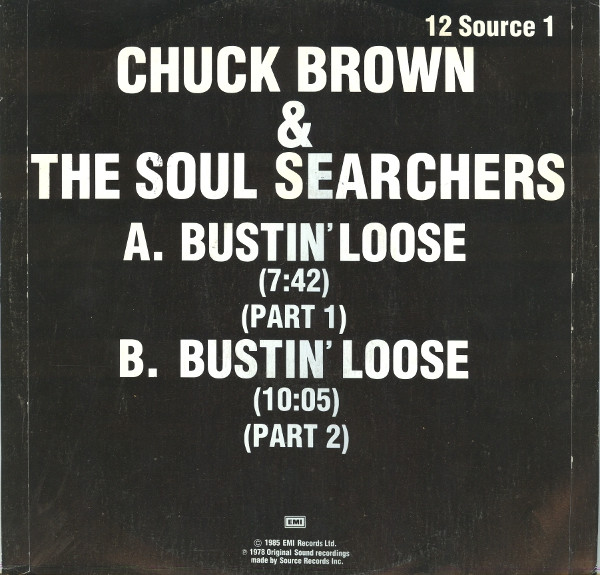 Chuck Brown & The Soul Searchers - Bustin' Loose (Parts 1 & 2) | Source Records (12 SOURCE 1) - 2