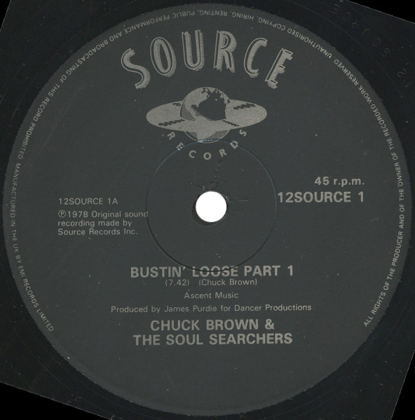 Chuck Brown & The Soul Searchers - Bustin' Loose (Parts 1 & 2) | Source Records (12 SOURCE 1) - 3