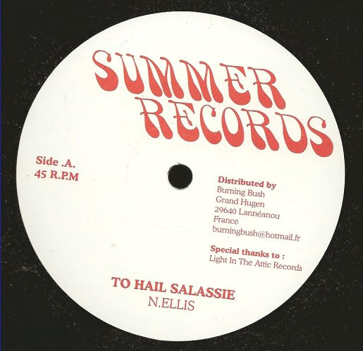 Noel Ellis - To Hail Salassie / Reach My Destiny | Summer Records (BB02) - main