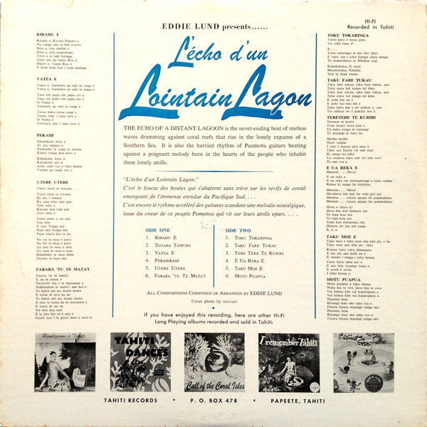 Eddie Lund - L'Echo D'Un Lointain Lagon | Tahiti Records (none) - 2