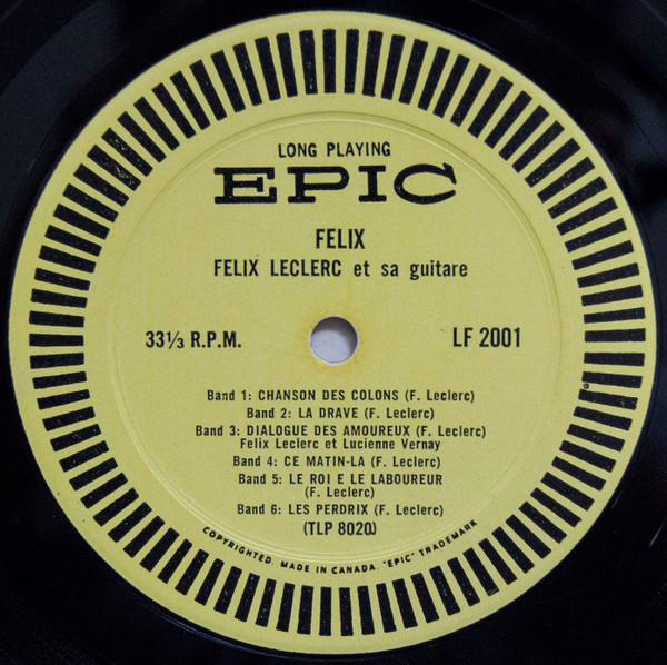 Félix Leclerc - Et Sa Guitare | Epic (LF 2001) - 3 Félix Leclerc - Et Sa Guitare | Epic (LF 2001) - 3