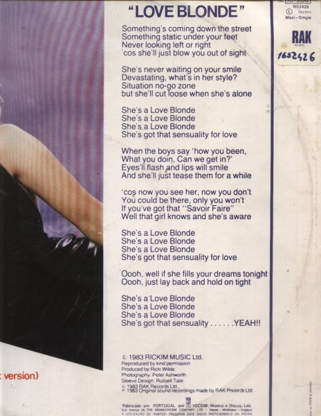 Kim Wilde - Love Blonde | RAK (11C 062-65242) - 2