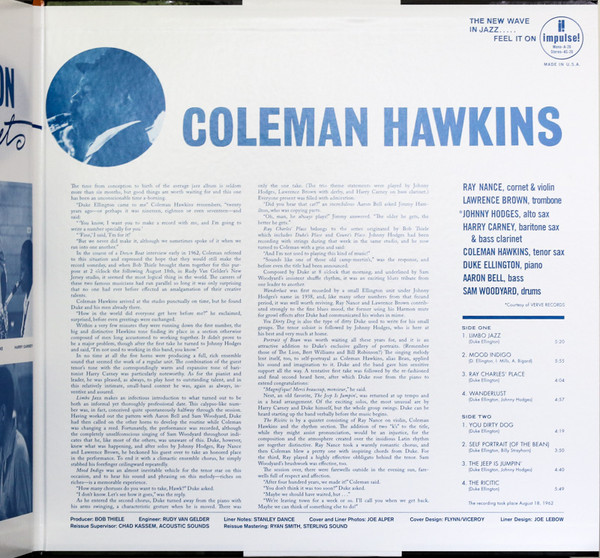 Duke Ellington Meets Coleman Hawkins - Duke Ellington Meets Coleman Hawkins | Impulse! (B0033795-01) - 3