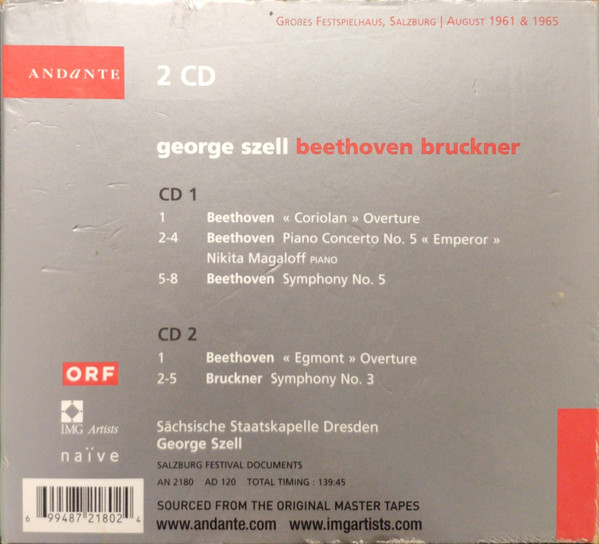 George Szell , Ludwig van Beethoven , Anton Bruckner , Staatskapelle Dresden - George Szell Beethoven Bruckner | Andante (AN 2180) - 2