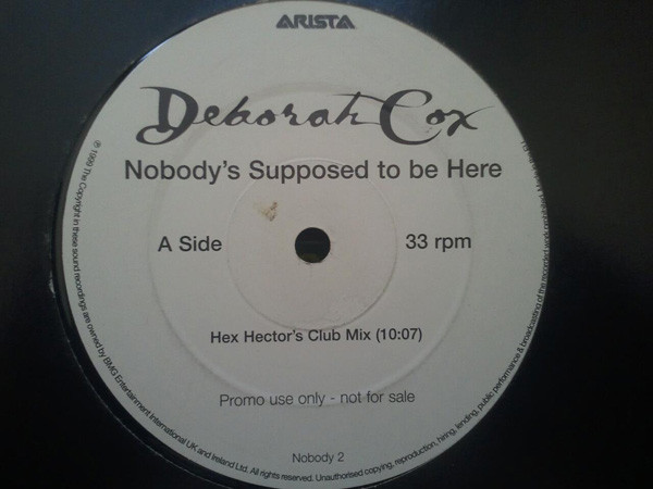 Deborah Cox - Nobody's Supposed To Be Here | Arista (Nobody 2) - main