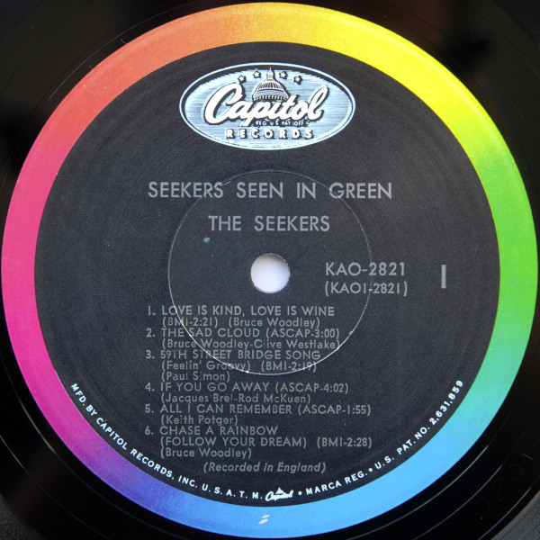 The Seekers - Seekers Seen In Green | Capitol Records (KAO 2821) - 4 The Seekers - Seekers Seen In Green | Capitol Records (KAO 2821) - 4