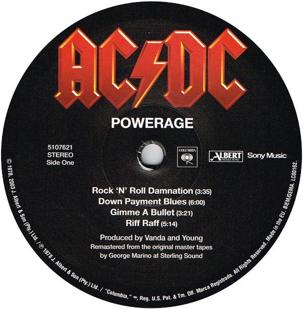 AC/DC - Powerage | Columbia (5107621) - main AC/DC - Powerage | Columbia (5107621) - main