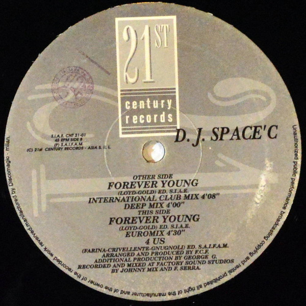 DJ Space'C - Forever Young | 21st Century Records (CNT 21-01) - 2