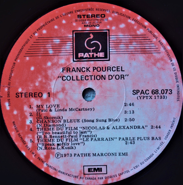 Franck Pourcel - Collection D'Or | Pathé (SPAC 68.073) - 3