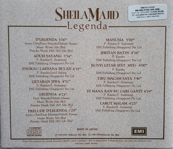 Sheila Majid - Legenda | EMI (CD-FH 30055) - 3 Sheila Majid - Legenda | EMI (CD-FH 30055) - 3