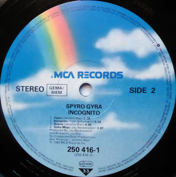 Spyro Gyra - Incognito | MCA Records (250 416-1) - 4 Spyro Gyra - Incognito | MCA Records (250 416-1) - 4