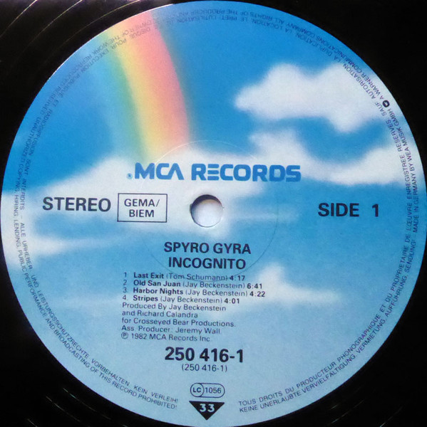 Spyro Gyra - Incognito | MCA Records (250 416-1) - 3 Spyro Gyra - Incognito | MCA Records (250 416-1) - 3