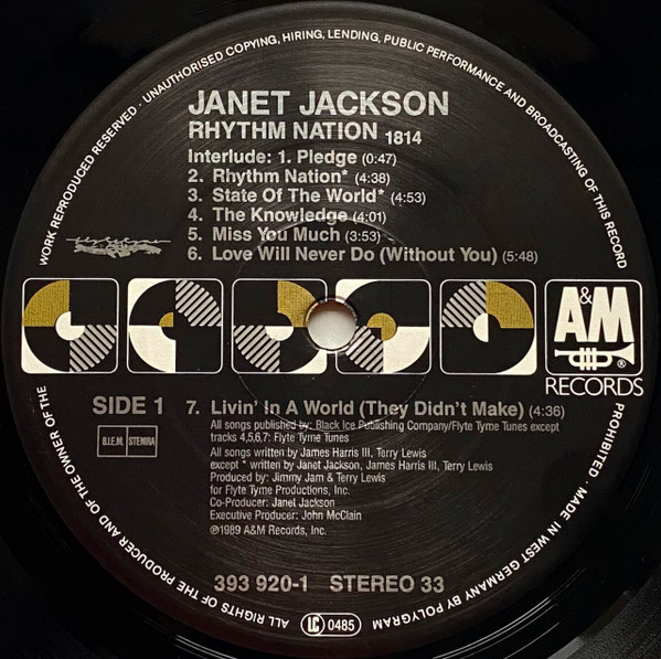 Janet Jackson - Rhythm Nation 1814 | A&M Records (393 920-1) - 3 Janet Jackson - Rhythm Nation 1814 | A&M Records (393 920-1) - 3