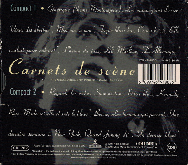Patricia Kaas - Carnets De Scène | Columbia (COL 469180-2) - 2 Patricia Kaas - Carnets De Scène | Columbia (COL 469180-2) - 2