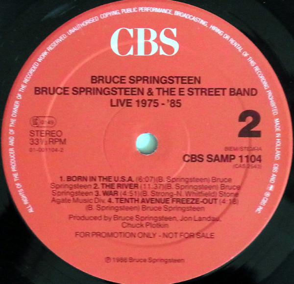 Bruce Springsteen & The E-Street Band - Live/1975-85 | CBS (CBS SAMP 1104) - 4
