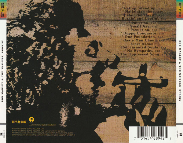 Bob Marley & The Wailers - Burnin' | Tuff Gong (548 894-2) - 2 Bob Marley & The Wailers - Burnin' | Tuff Gong (548 894-2) - 2