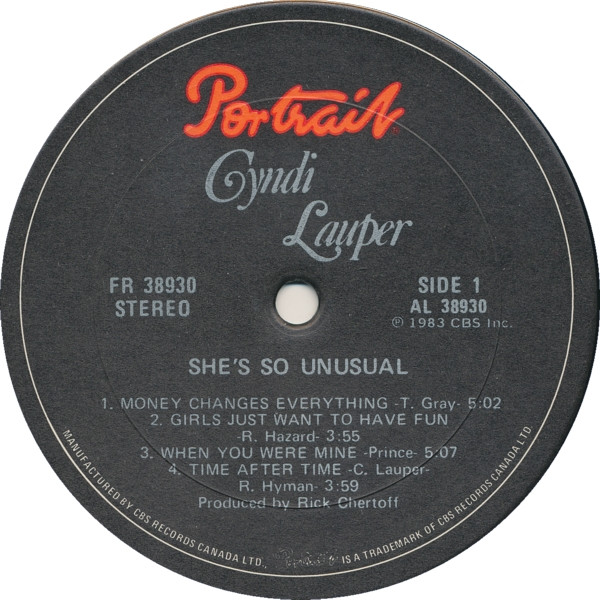 Cyndi Lauper - She's So Unusual | Portrait (FR 38930) - 2 Cyndi Lauper - She's So Unusual | Portrait (FR 38930) - 2