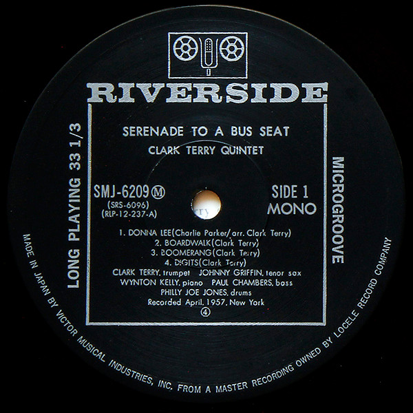 Clark Terry Quintet - Serenade To A Bus Seat | Riverside Records (SMJ-6209M) - 4 Clark Terry Quintet - Serenade To A Bus Seat | Riverside Records (SMJ-6209M) - 4