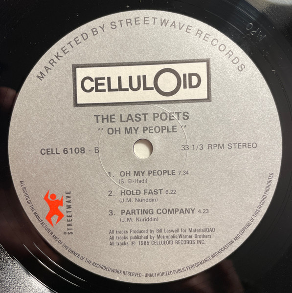 The Last Poets - Oh My People | Celluloid (CELL 6108) - 4