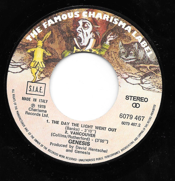 Genesis - Many Too Many / The Day The Ligh Went Out | Charisma (6079 467) - 4