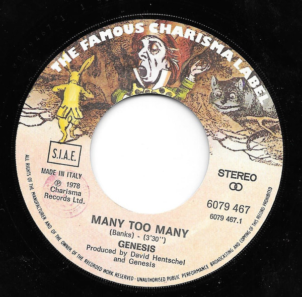 Genesis - Many Too Many / The Day The Ligh Went Out | Charisma (6079 467) - 3
