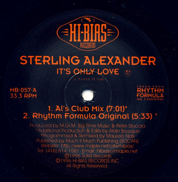 Sterling Alexander - It's Only Love | Hi-Bias Records (HB-057)