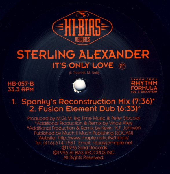 Sterling Alexander - It's Only Love | Hi-Bias Records (HB-057) - 2