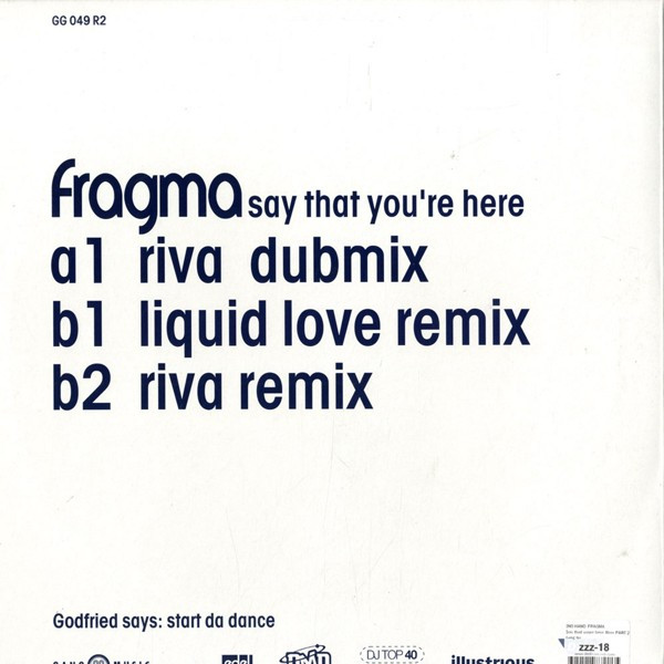 Fragma - Say That You're Here (Remixes 2) | Gang Go Music (GG 049 R2) - 2 Fragma - Say That You're Here (Remixes 2) | Gang Go Music (GG 049 R2) - 2