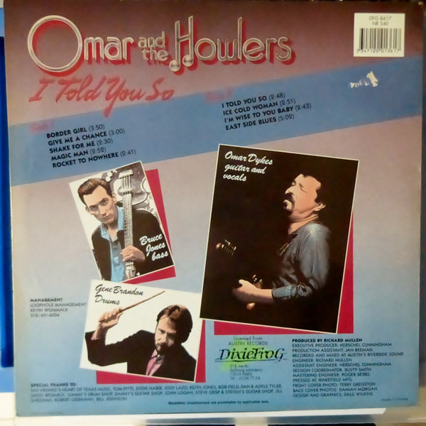 Omar And The Howlers - I Told You So | DixieFrog (DFG 8417) - 2 Omar And The Howlers - I Told You So | DixieFrog (DFG 8417) - 2