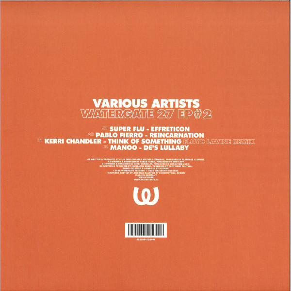Various - Watergate 27 EP #2 | Watergate Records (WGVINYL78) - 2 Various - Watergate 27 EP #2 | Watergate Records (WGVINYL78) - 2