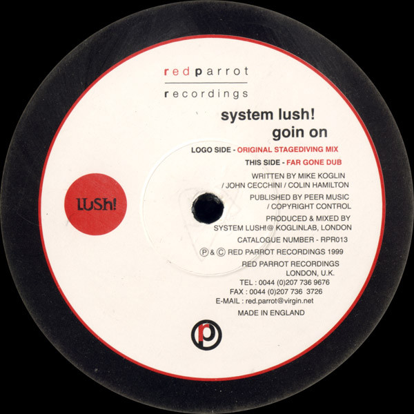 System Lush! - Goin On | Red Parrot Recordings (RPR013) - 2